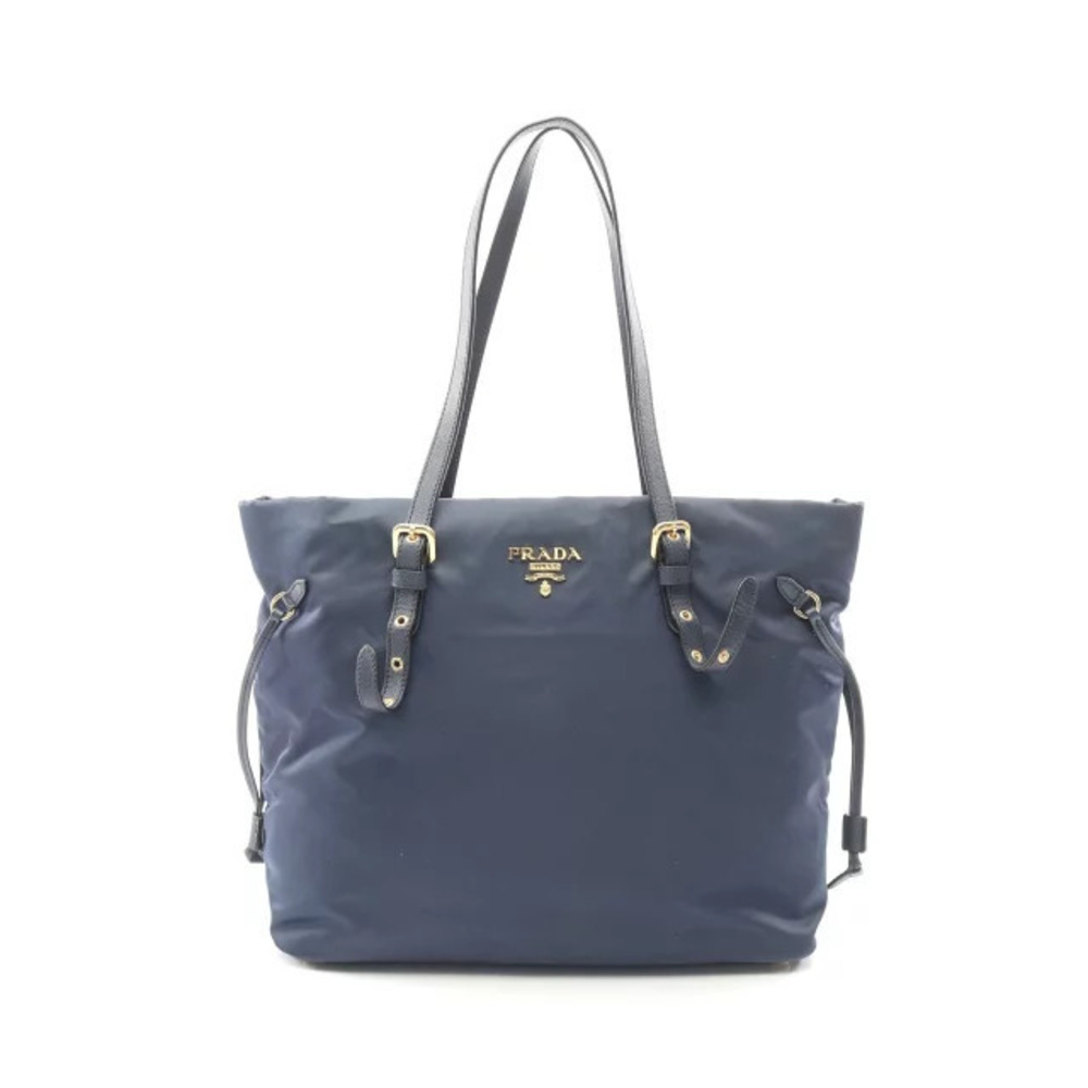 Prada Tote Tessuto Saffiano Bag Saffiano Leather Navy Blue